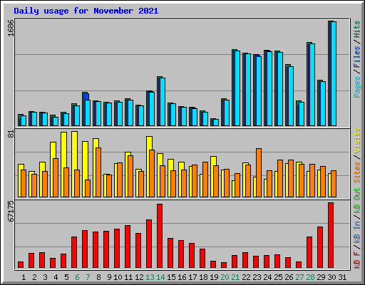 Daily usage for November 2021