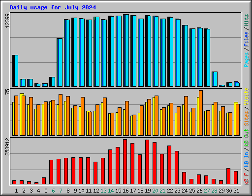 Daily usage for July 2024