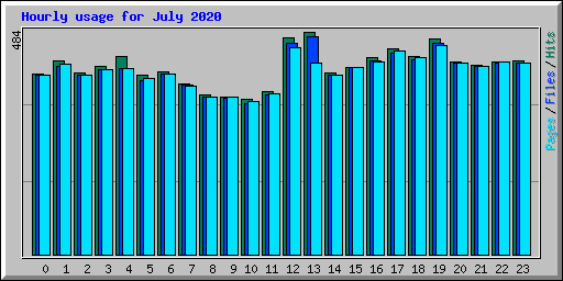 Hourly usage for July 2020