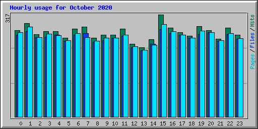 Hourly usage for October 2020