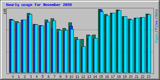 Hourly usage for November 2020