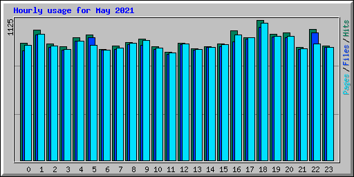 Hourly usage for May 2021