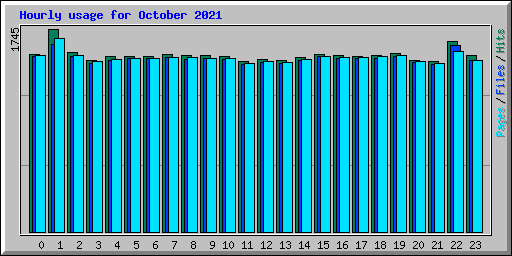 Hourly usage for October 2021