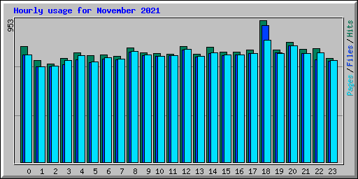 Hourly usage for November 2021