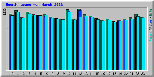 Hourly usage for March 2022