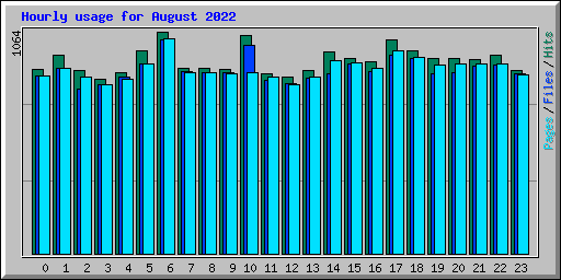 Hourly usage for August 2022