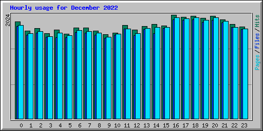 Hourly usage for December 2022